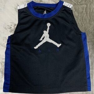 Jordan Jumpman Air Vintage Basketball Jersey Black White Blue Toddler Size 18M
